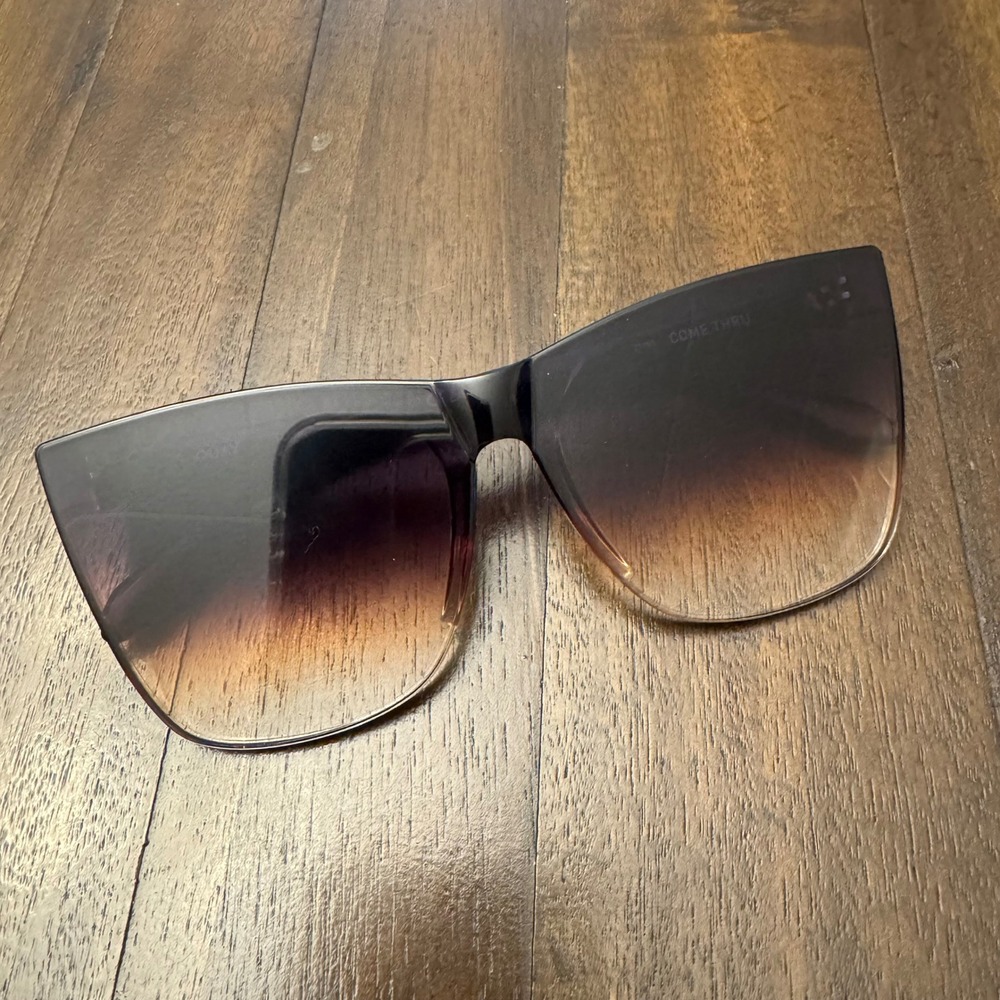 Quay Australia Black to Brown Ombre Cat Eye Sunglasses